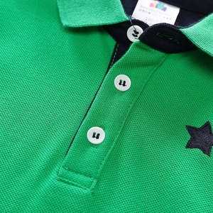 Camiseta de algodón 100% multicolor a rayas para niños, polo de manga corta, precio barato, venta al por mayor - Product Image 6