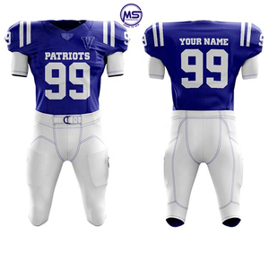 Uniformes de fútbol americano personalizado para jóvenes, aparejos de sarga bordados y sublimados - Product Image 5
