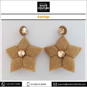Bijoux fantaisie, pierres en cristal brodées à la main, forme étoile, 3D, boucles d'oreilles pour femmes, filles, faites à la main, en solde - Product Image 2
