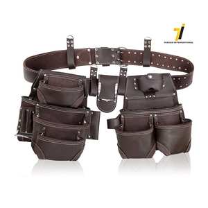 Leather <b>Tool</b> <b>Belt</b> <b>Pouch</b> Double Pocket Organizer for <b>Tools</b> and for Large Parts | <b>Tool</b> <b>Pouch</b> Rig Set - Product Image 1