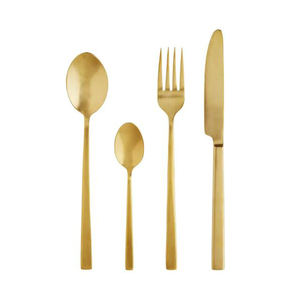 Juego de cubiertos de acero inoxidable para viaje, cuchillo, tenedor, cuchara, pulido de espejo, personalizado, de lujo, 4 piezas - Product Image 3