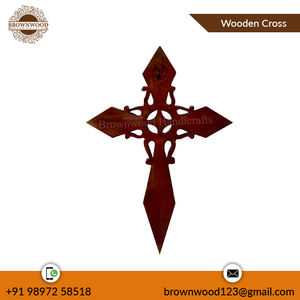 Exportador verificado de la mejor calidad hecho a mano diseño único colgante de pared cruz de madera a precio competitivo para vendedores de Amazon - Product Image 3