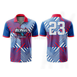 100% Polyester Sublimation Impression Nouveau Design Polo Shirt En Gros 2025 - Product Image 6