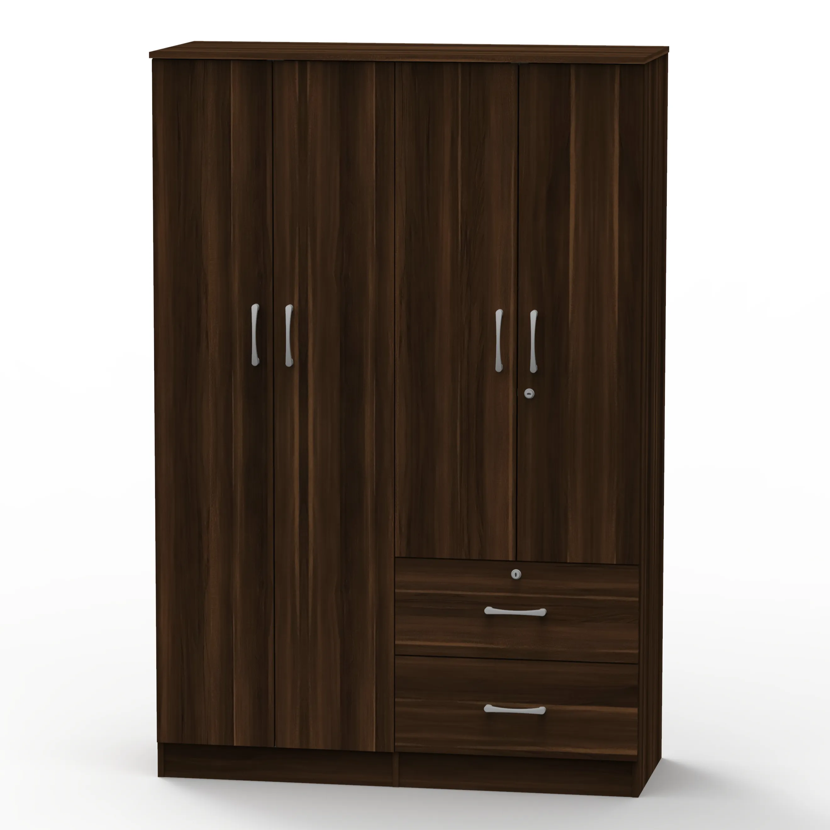 4 Door Multi Function Bedroom Wardrobe High Quality Malaysia Made DIY Furniture 1210