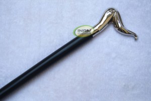 Canne de marche de luxe en bois INAM HANDICRAFTS avec poignée en bois poli et embout en caoutchouc pour la randonnée - Product Image 2