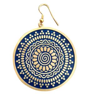 สาวสวมใส่โลหะทองเหลืองต่างหูอินเทรนด์รูปแบบหยดต่างหูแฟชั่นเครื่องประดับห้อยวางต่างหูสําหรับผู้หญิง - Product Image 6