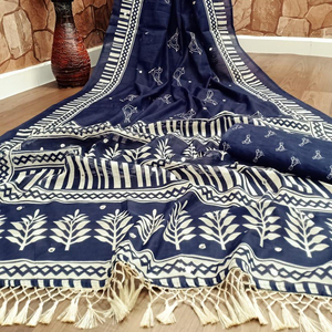 Sarees Soie Partie Porter Indien Dernier Designer Femmes Porter Sari avec Blouse Japon Satin Crape Soie Tissus Doux Impression Numérique Sari Apparelgarment - Product Image 1