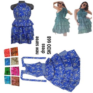 Mono y vestidos de satén de estilo bohemio moderno para mujer Nueva moda Bohemia-Hasta la rodilla transpirable para el verano - Product Image 2