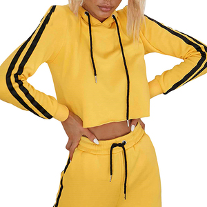 <b>Yellow</b> Color Hot <b>Tracksuits</b> Fleece Fabric Made <b>Women's</b> <b>Tracksuits</b>/Sweatsuits Full Sets - Product Image 4