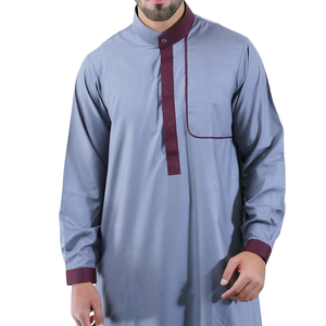 2020 Custom Men's Thobe Jubbah Styles Ropa y accesorios musulmanes tradicionales diseñados por Factory para Jilbab Designers 2021 - Product Image 1