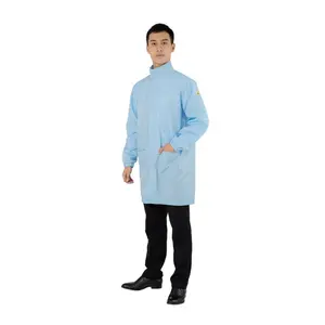 Venda quente fornecedor vietnamita zipper quarto limpo esd casaco/casaco anti-estático