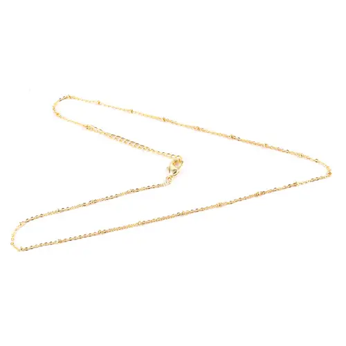 Incredibile personalizza la collana a catena di moda 16 + 2 pollici placcato in oro 18 carati con perline collana a catena collegata regalo per uomo e donna
