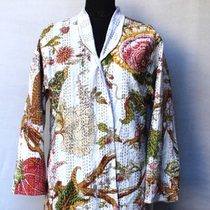 Chaqueta de mujer, chaqueta regular de algodón de alta calidad, chaqueta reversible estampada informal, chaqueta reversible Vintage - Product Image 1