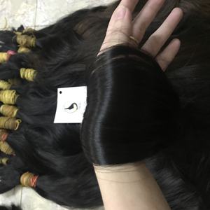 Barato 100 extensión del pelo humano crudo Vietnam Paquete de pelo Remy extensión de cabello Natural crudo vendedor de cabello Virgen sin procesar - Product Image 1