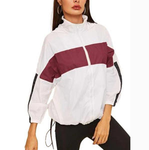 เสื้อแจ็คเก็ตกันลมกันน้ำสำหรับผู้หญิงไซส์ใหญ่ ผลิตจากโพลีเอสเตอร์ ระบายอากาศได้ดี มีซิป ดีไซน์บางเบา สไตล์ลำลอง สำหรับฤดูร้อน - Product Image 3