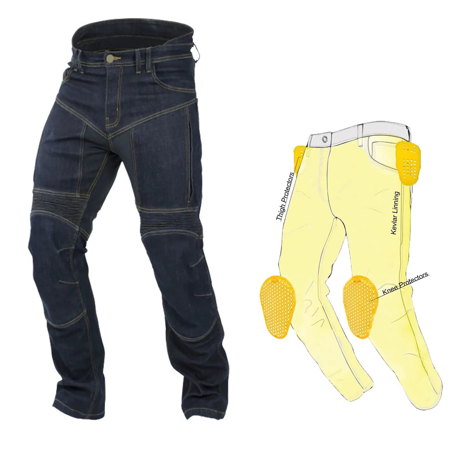 High quality reinforced style Aramid lining AA Rated denim for women, European style jeans for ladies, Prime Protection