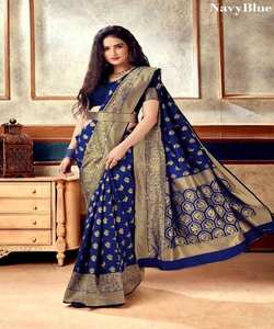 Sari en soie Banarasi, vêtement - Product Image 2