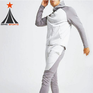 Logo personnalisé Full Zip Up Hoodies Hommes Polyester Tech Fleece Deux Pièces Sportswear Jogger Survêtement Hommes Vente en Gros - Product Image 4