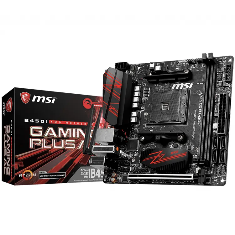 MSI B450I oyun artı AC performans oyun AMD Ryzen 1st ve 2nd Gen AM4 M.2 USB 3 DDR4 Mini ITX anakart