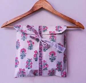 Conjunto de pijama de algodón con estampado Floral 2021 para el hogar, conjunto de ropa de dormir de tejido con estampado de bloque de mano, 100% - Product Image 4