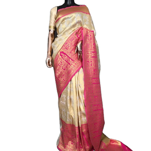 บริสุทธิ์ Banarasi ผ้าไหมสารีกับเสื้อชิ้น - Product Image 1