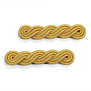 Barras trenzadas de alambre de lingotes de oro y plata, insignias uniformes, charreteras de hombro de algodón hechas a mano - Product Image 2