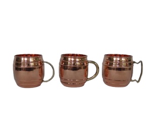 Tasse en cuivre avec poignée en laiton 16 oz chopes à bière pour moscou mulecopper chops à bière en laiton et cuivre antiques - Product Image 2