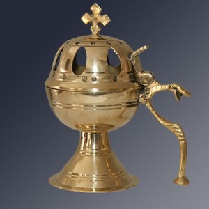 Thuribles en acier de style antique, en laiton moulé, décorés de gravures religieuses, finition polie, logo personnalisé imprimé pour souvenirs - Product Image 5