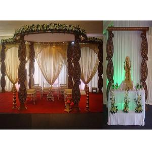 Último TEMA DE BODA indio Mandap rústico Mandap de matrimonio tradicional en estilo Paisley Diseñador Paisley Pillars Wedding Mandap - Product Image 1