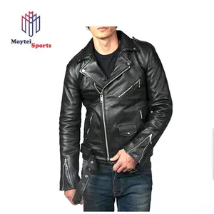 जैकेट पुरुषों के लिए फैशन शैली पॉलिएस्टर सामग्री सादे पुरुषों चमड़े का जैकेट कोट