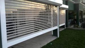 AUTOMATIC TRANSPARENT <b>SHUTTERS</b> for GARAGE and SHED TRADITIONAL DESIGN COMPOSITE MATERIAL VERTICAL OPENING - Product Image 4