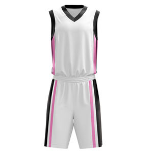 Pas cher En Gros Personnalisé Broderie Équipe Nom Entièrement Sublimation V de Cou Sans Manches 100% Polyester de Basket-Ball Ensembles Pour Hommes - Product Image 1