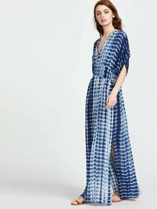 Vestido largo informal de verano para mujer, traje de baño Sexy holgado, color azul - Product Image 5