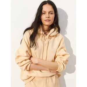 Sweat à capuche en polaire épaisse unie pour hommes et femmes junior avec logo imprimé personnalisé-Produits populaires en gros pour femmes de grande taille - Product Image 1