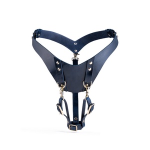 BDSM Da Lingerie Set, Đen, Submissive, Áo Ngực Và Cực Khoái Belt, Bondage Khai Thác TEY-0096 - Product Image 2