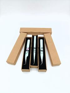 Vente en gros en acier inoxydable à 45 degrés, pince à épiler pour extension de cils avec revêtement en poudre, instrument de beauté - Product Image 4