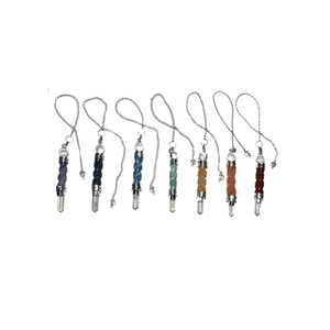 Meilleur Prix pierre naturelle suspendue Torsadée 3pcs Baguettes Pendules Chakra Pendules | Pendule de pierres précieuses - Product Image 1