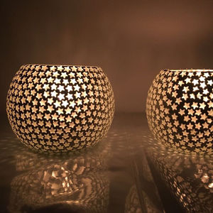 Soporte votivo de mosaico de vidrio - Product Image 1