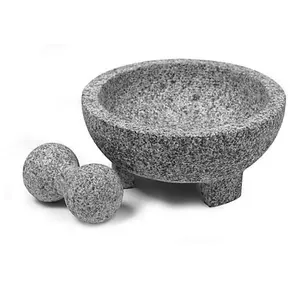 Mortero y Maja Mexicanos para Salsas Caseras, <span class=keywords><strong>Guacamole</strong></span> y Otras Platos de Molcajete - Product Image 1