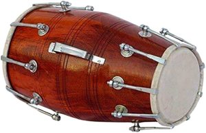 Tambour en bois style indien, instrument musical, livraison gratuite - Product Image 2