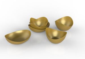 Bol à noix en acier inoxydable et en bois de qualité supérieure, moderne, tendance, très vendu, pour les mariages et les fêtes, look moderne et élégant - Product Image 3