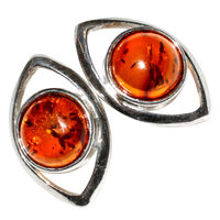 925 Sterling Silber Handgefertigte Ethnische Rote Geschnittene Baltische Bernstein-Ohrstecker Beste Qualität Natürlicher Designer-Schmuck Jubiläumsgeschenk