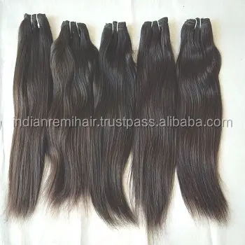 Vergieten Gratis Volledige Uiteinden Geen Chemische Proces Indische Maagd Haar 100% Human Silky Straight Bundels Groothandel