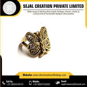 925 <b>Sterling</b> <b>Silver</b> Classic Tribal Design <b>Adjustable</b> <b>Rings</b> for Weddings and Anniversaries with Bar Setting Fine Jewelry - Product Image 5