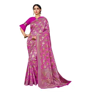 ใหม่แผนกต้อนรับสวมใส่ Designer Kanchipuram ผ้าไหม Sarees กับเสื้อชิ้นอินเดียผู้หญิงสวมใส่ Sari ราคาถูกราคาถูกขายส่ง
