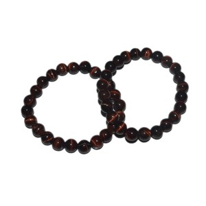 กำไลข้อมือลูกปัดคลาสสิกสำหรับเด็ก ชุบเงิน ประดับด้วยพลอยอาเกตสีแดง - Product Image 1
