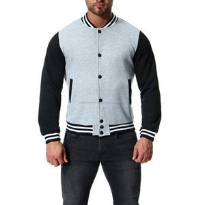 Letterman-veste en molleton de coton HIVJ26, disponible dans toutes les couleurs et broderie personnalisée en option, meilleure vente - Product Image 5