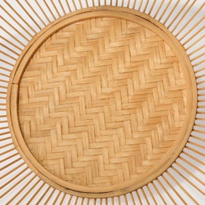 Ensemble de 2 paniers en bambou minimalistes de stockage d'intérieur de produit le plus chaud avec des paniers-cadeaux en bambou brun de poignée - Product Image 4