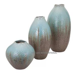 Vase à fleurs en aluminium à bords brisés, nickelé, forme unique, style Art déco moderne, décoration d'intérieur - Product Image 4