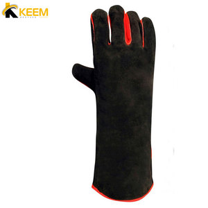 ถุงมือเชื่อมหนังกันความร้อน Keembro Black Hand Safety พร้อมคุณสมบัติป้องกันแรงกระแทกและป้องกันการบาด สำหรับช่างเชื่อม - Product Image 3